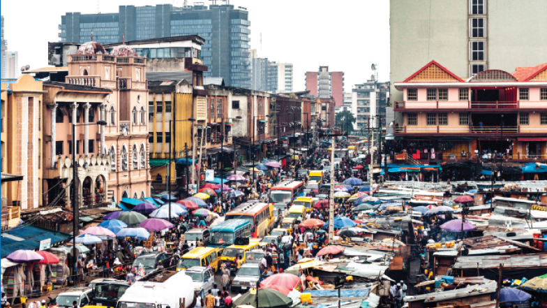 Image of African market place