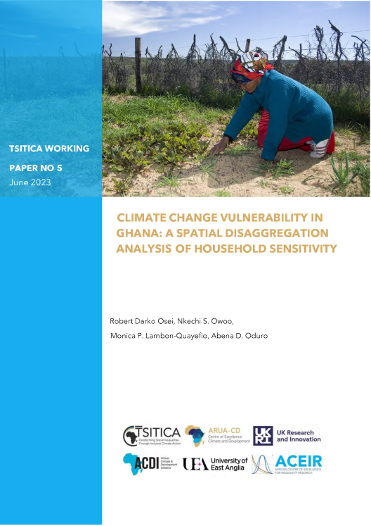 Cover of Climate change vulnerability in Ghana: A spatial and disaggregation analysis of household sensitivity