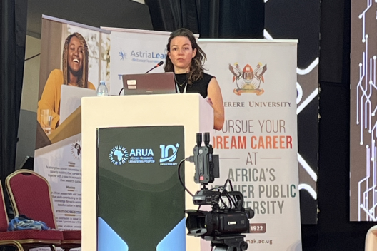 Photo of Sarah Kopper from J-PAL at the ARUA 2025 conference workshop