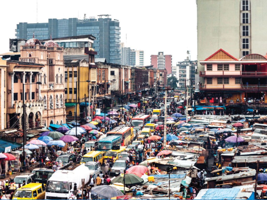 Image of African market place