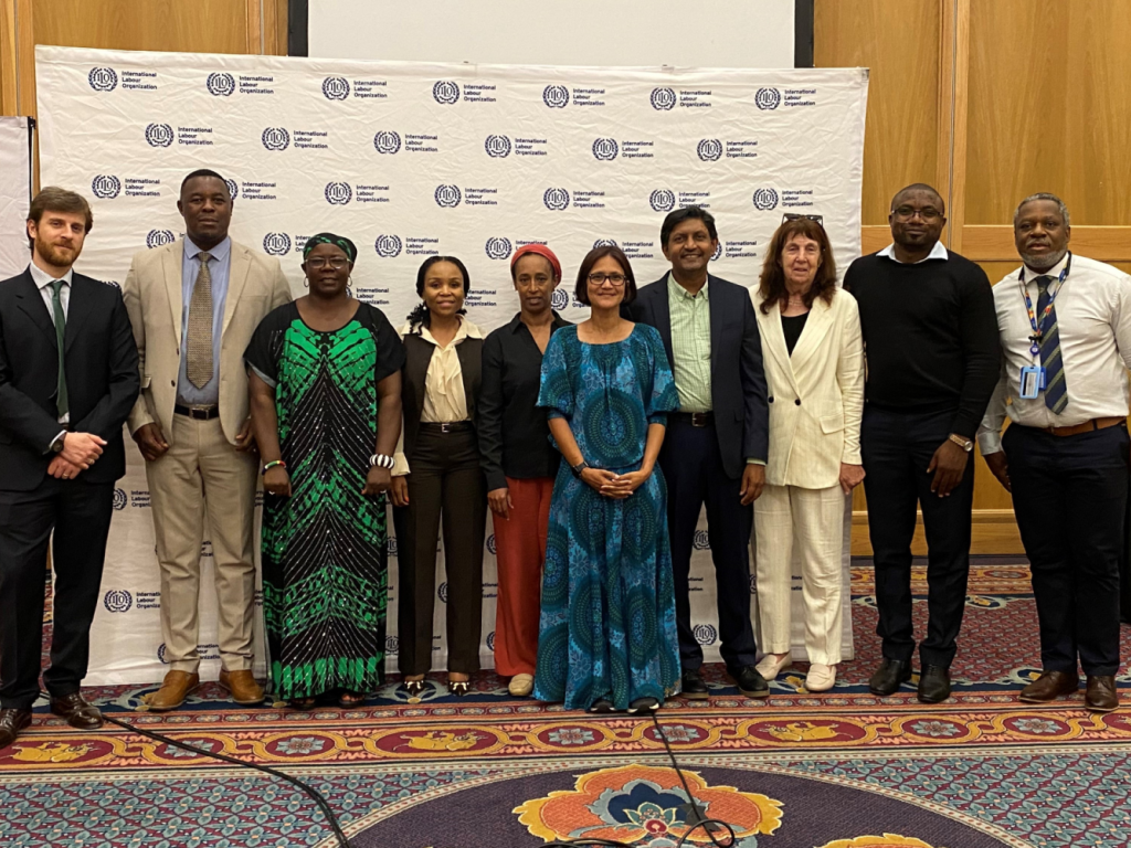 Organisers and participants at the ILO-ACEIR workshop in Windhoek, Namibia, January 2025.