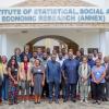 Photo of summer school participants in front of the ISSER building, University of Ghana